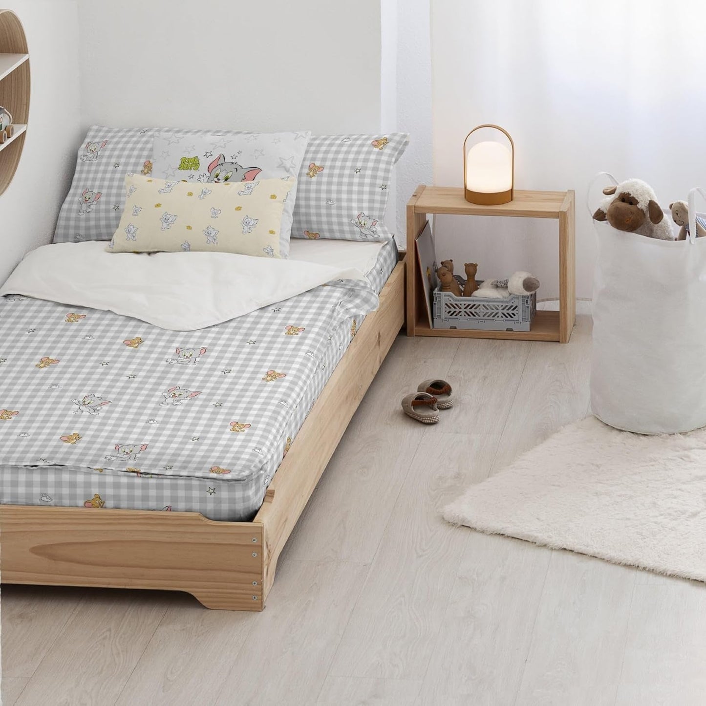 Endnu ikke Quilt 100% bomuld, Tom Jerry Vichy model, til 90 cm brede senge (90 X 200 cm) Dyner og dyner Naty Shop Tom Jerry Vichy Complete