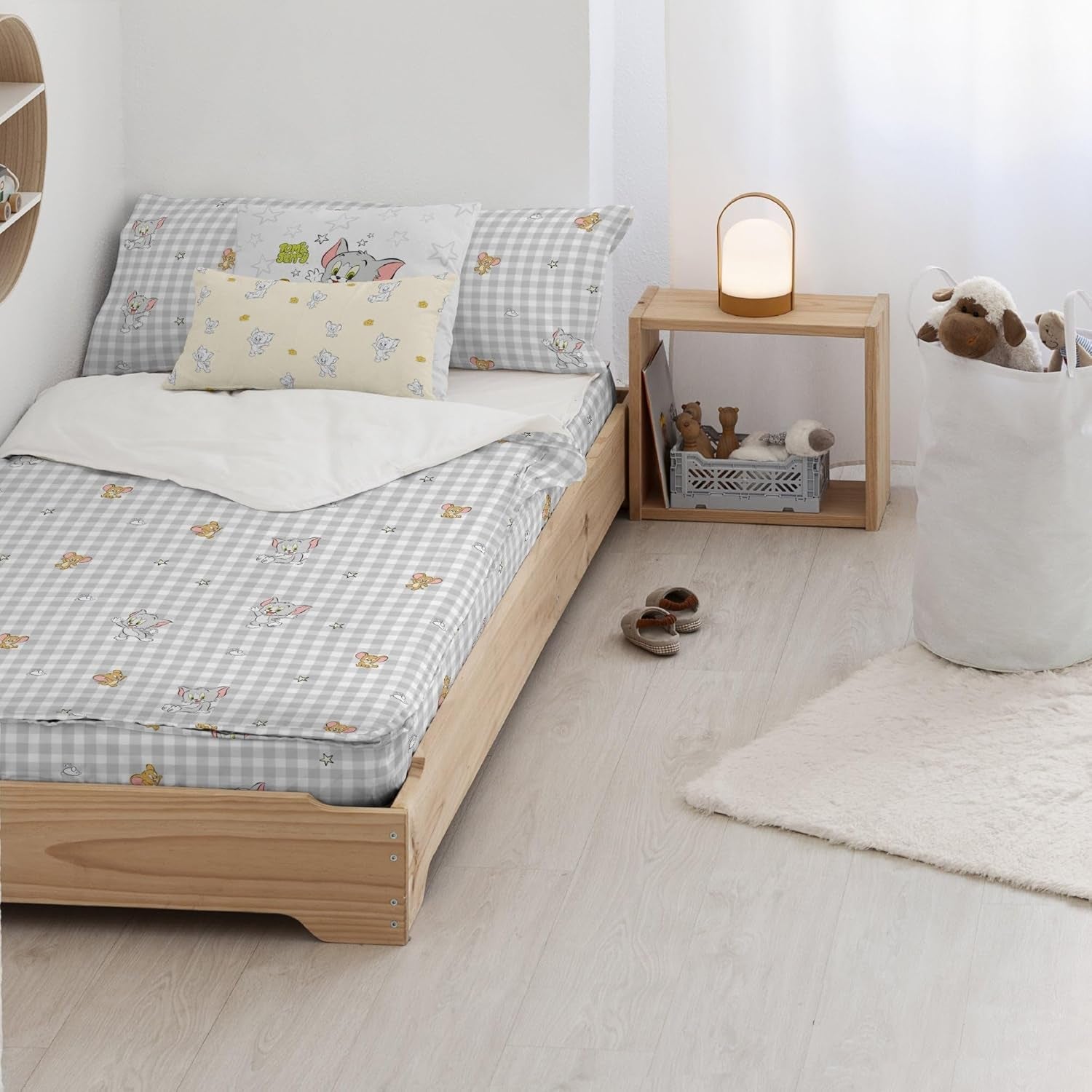Endnu ikke Quilt 100% bomuld, Tom Jerry Vichy model, til 90 cm brede senge (90 X 200 cm) Dyner og dyner Naty Shop Tom Jerry Vichy Complete
