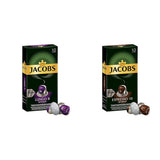 Jacobs Kapseln Lungo Intenso, Intensität 8 & Kapseln Espresso Intenso, Intensität 10.100 Nespresso®*-kompatibel Kaffeekapsel, 10er Pack, 10 x 10 Getränke