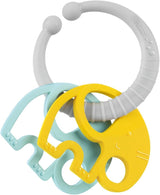 Chicco måltidsgavesæt Dou Dou, hagesmæksæt, højstolslegetøj med sugekop i form af en sød kylling, med to farverige rangler, let at fange fra 6 måneder Baby Toys Naty Shop