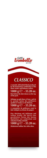 Caffè Trombetta Italien Kaffee Geröstete Kaffeebohnen, klassisk. En perfekt harmonisk aroma og kød - 1 kg