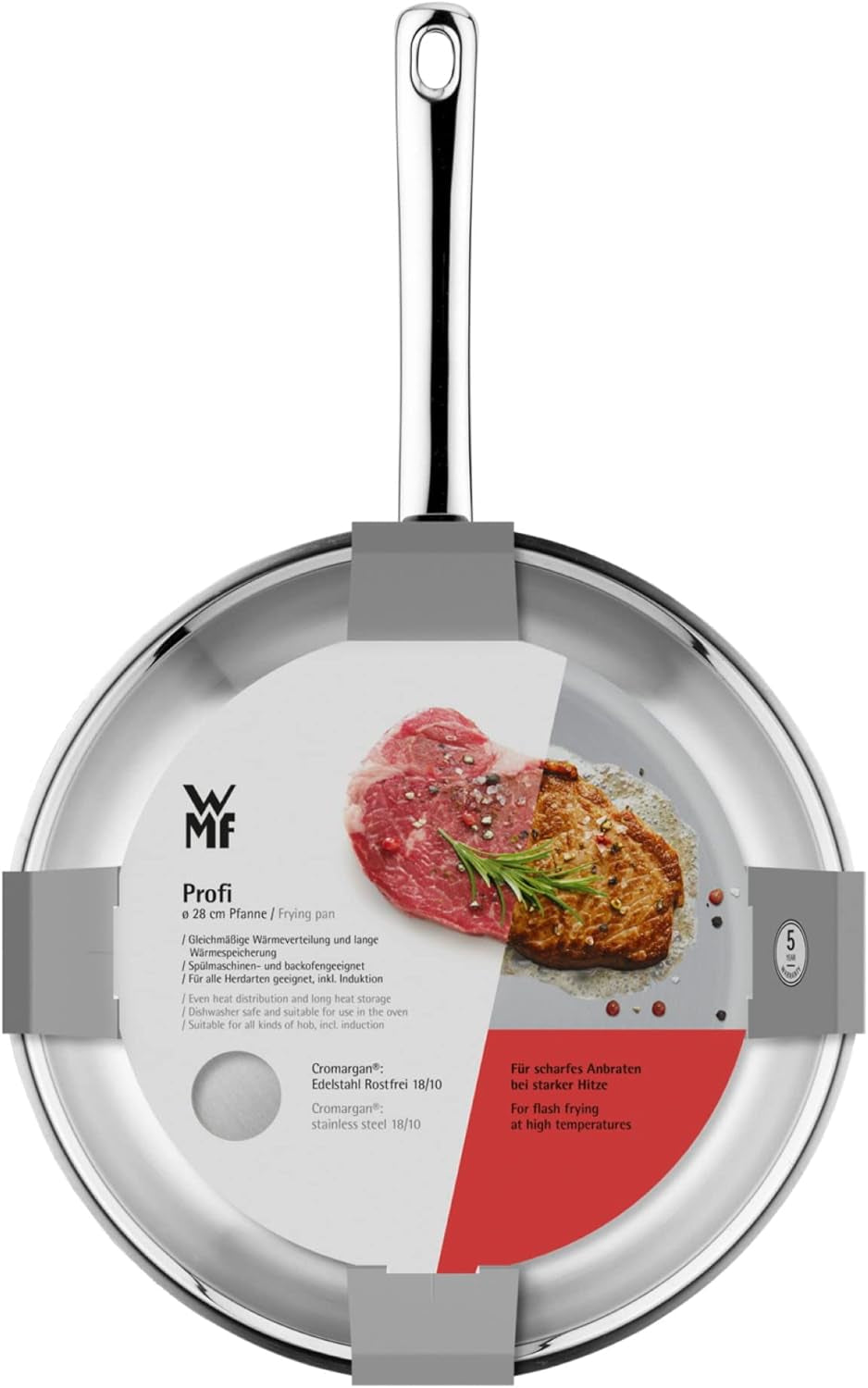 WMF Profi rustfrit stål pande 24 cm induktion, rustfrit stål pande Cromargan Gryder og pander Naty Shop