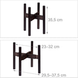 Relaxdays Bamboo blomsterstativ, individuelt justerbart, til urtepotter op til 32 cm, plantestativ, H: 35,5 cm, brun, 1 stk. 10028823