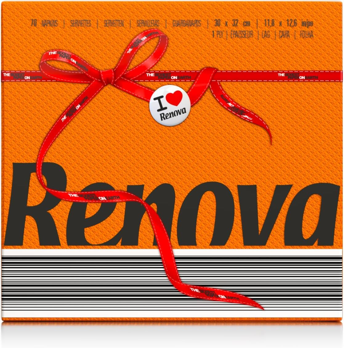 Renova Papirservietter, Red Label Orange - 70 servietter
