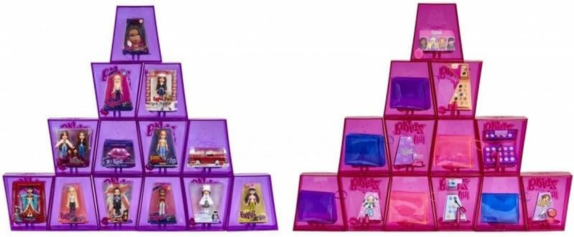 Bratz Miniverse MGA's Y2K Nostalgia Flashback Minis Limited Edition-dukker - OVERRASKELSESPAKKE - 2 Bratz Mini-dukker og udstillingshylster - Fantastisk gave til børn og samlere 6+