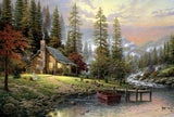 Schmidt Spiele 58455 Thomas Kinkade Hus i bjergene 500 brikkers puslespil Naty Shop Standardtitel