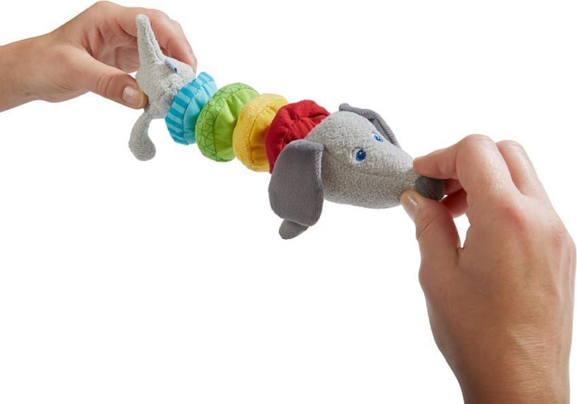 HABA 304771 - Rangle gravhundefigur, stof babylegetøj med ranglemotor, legetøj fra 6 måneder Legetøj Bebe Naty Shop