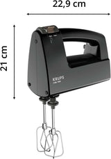 Krups 3Mix 7000 Håndmixer 60 Jahre Special Edition, 500 Watt, Knet- Und Rührhaken Aus Edelstahl, Langes Netzkabel, Zubehörtasche, F6085811, Schwarz/Kupfer Kitchen Naty Shop
