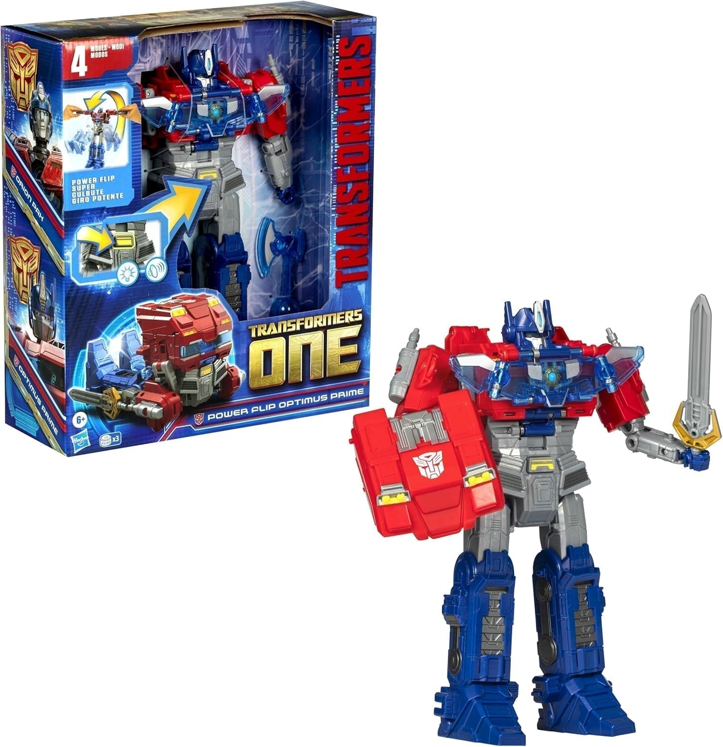 Transformers One Power Flip Optimus Prime (Orion Pax) interaktiv figur Actionfigurer Naty Shop