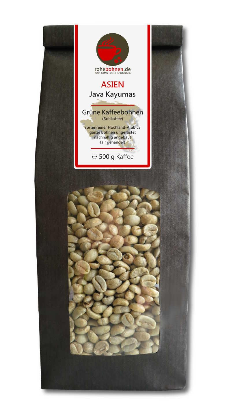 Rå kaffe - Økologisk Etiopien, Java, Honduras grøn kaffe (reduceret pakke grønne kaffebønner 3x500 g) - GMP certificeret