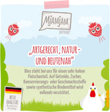 MjAMjAM - Premium våd kattefoder - delikat kylling med frugtagtige jordbær 400 g, pakke med 6 (6 x 400 g), naturlig med ekstra kød