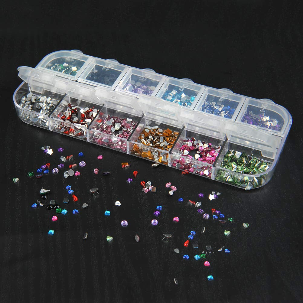 Nail Rhinestones med prikkeværktøj, 3D-negledekoration, negleglitterstensæt, neglekunstglitter, negletilbehør Negledesign med pincet