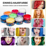 Midlertidig grøn hårfarve - hårfarvevoks, hårfarve til mænd, kvinder, naturlig hårpomade, farveklemme hårfarvevoks til skør festhårfarve (4,23 oz, grøn) Naty Shop hårfarve