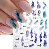 6 farver marmor negle stickers bronzer sølv selvklæbende klistermærker bloom marmor negle stickers 3D marmor negle stickers design tilbehør negle art stickers negle stickers sæt negle folie