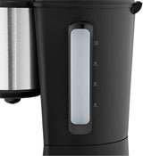 WMF Bueno espressomaskine med glaskaraffel, filterkaffe, 10 kopper, tænd/sluk-knap, anti-drypsystem, oscillerende filter, automatisk stop, varmeplade, 1000W