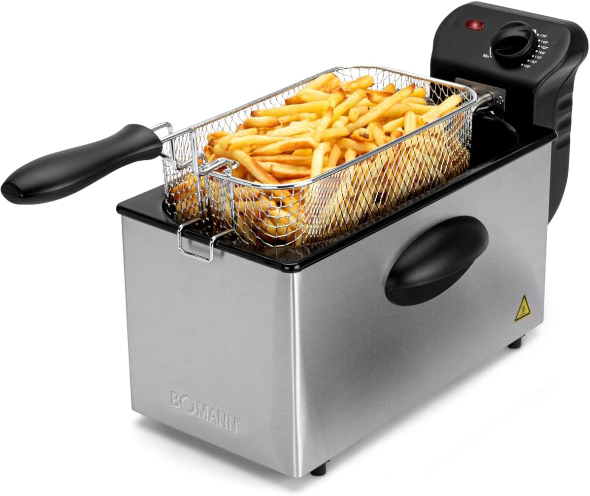 Bomann® oliefrituregryde, 3L Kapacitet, Cool Zone and Drain Technology, 2000 W Hvidevarer Naty Shop Standardtitel