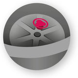 Scheurich Wave Globe High, høj plastbeholder, sort granit, diameter 29,8 cm, højde 40 cm, volumen 6 l.
