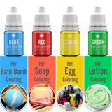 Madfarve - 24 levende madfarvestoffer til bagning, kagepynt, glasur, småkager, fondant og macarons - Flydende madfarve til sæbefremstilling og håndværk - 24 x 6 ml