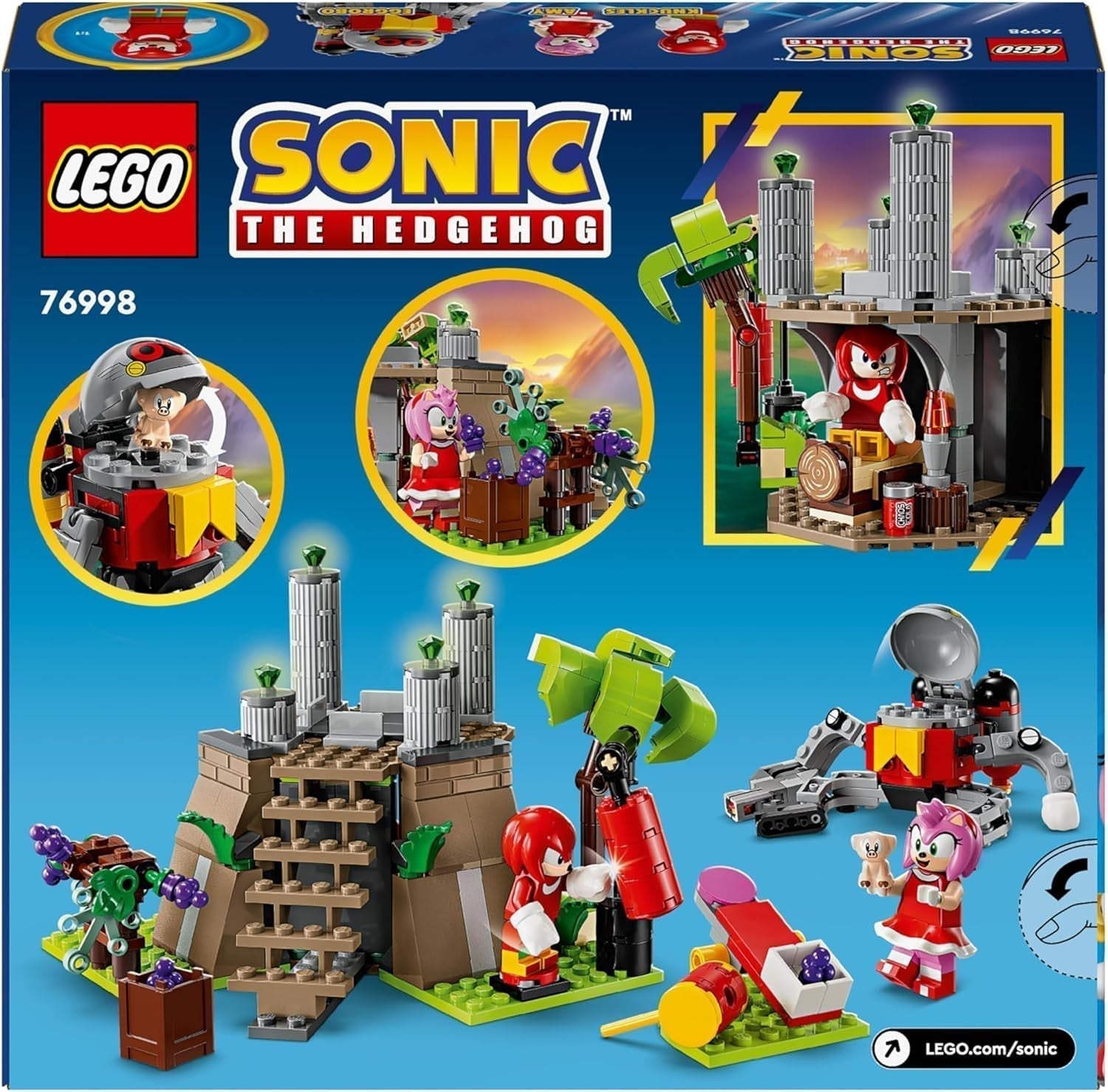 LEGO Sonic the Hedgehog Knuckles And The Shrine Of Master Emerald Samlet legetøj Gamer Gave Adventure Byggesæt til drenge og piger 8 år 76998 Byggesæt Besuche den LEGO-Store