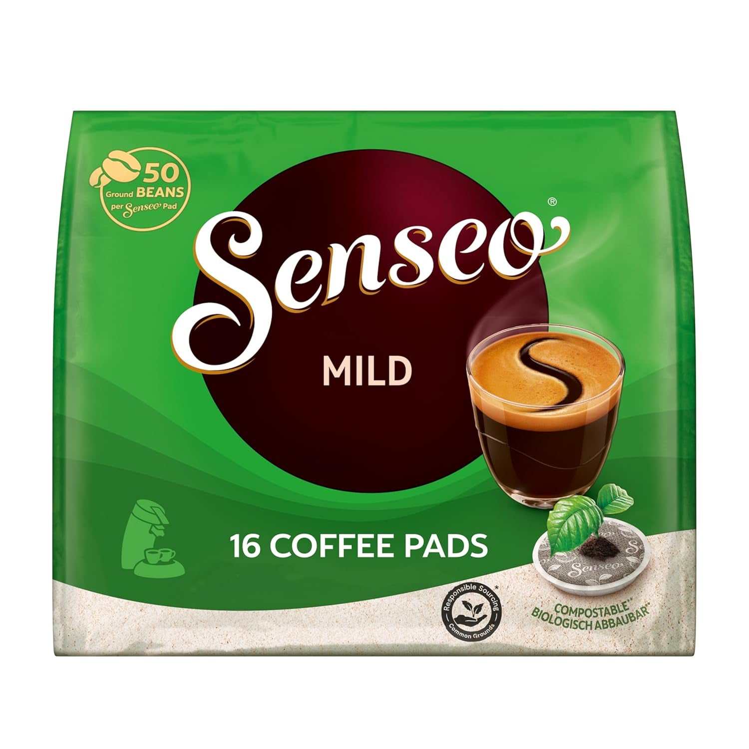 Senseo Pads Probierbox 5 Sorten, Vielfaltspakke, 5 x 16 Getränke, 80 Kaffeepads