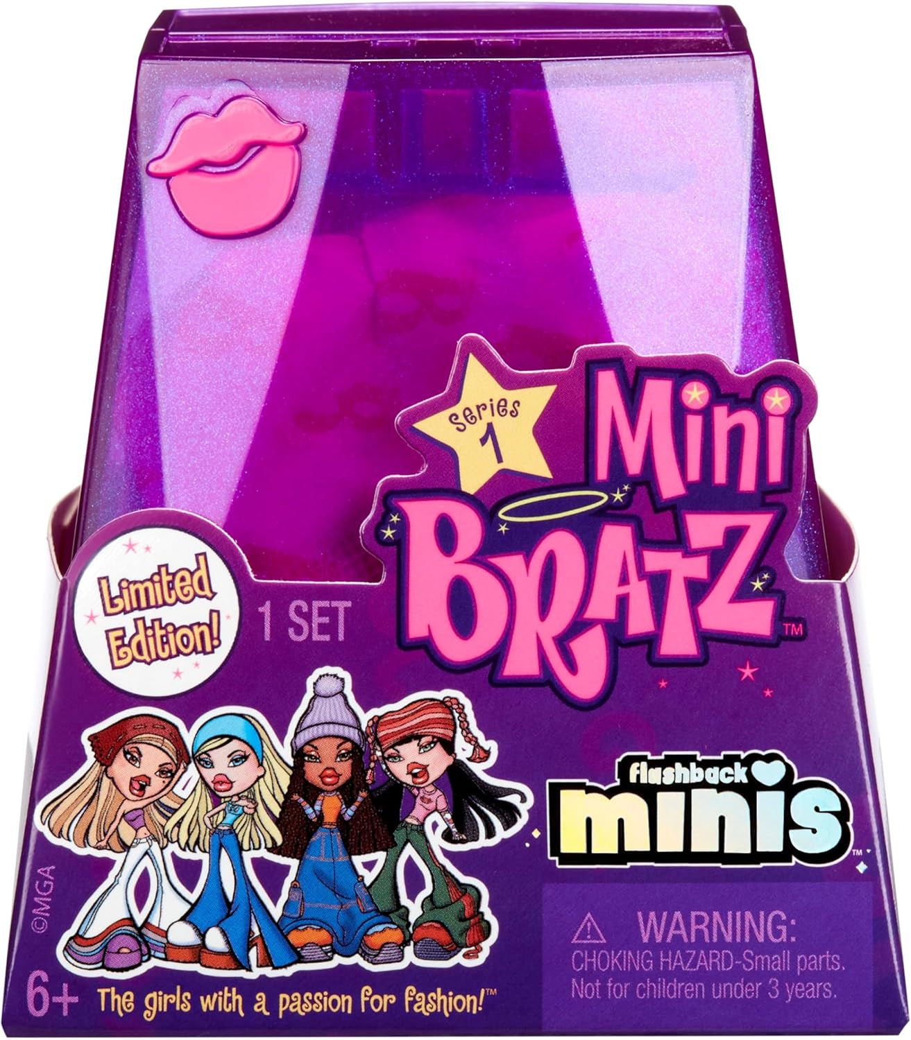 Bratz Miniverse MGA's Y2K Nostalgia Flashback Minis Limited Edition-dukker - OVERRASKELSESPAKKE - 2 Bratz Mini-dukker og udstillingshylster - Fantastisk gave til børn og samlere 6+