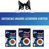 Felix suppestrimler, kattesuppe, blandet variant, pakke med 8 (8 x 6 poser á 48 g hver)