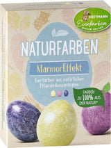 Heitmann Egg Dye Natural Dye Sæt, 3 Egg Dye Pulvere (gul, lilla, grå-blå), græspapir klistermærkeark