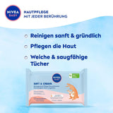 NIVEA BABY Soft & Cream vådservietter til babyer (4 x 57 stk.)