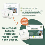Naty BioEmbrace babybleer, størrelse 3 (4–9 kg) | 100% plantebaserede materialer, skånsomme mod huden | Åndbar blødhed, dermatologisk testet, fremragende absorption | 100 stk.