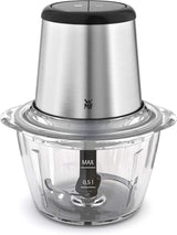 WMF Kult X Edition Zerkleinerer Elektrisch Mit Glasbehälter, Blitzhacker 320 W, 2 Geschwindigkeitsstufen, Großer Mixbehälter, Cromargan Matt Kitchen Naty Shop