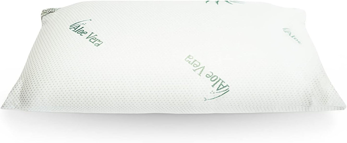 Mister Sandman Ergonomisk pude 40X80, Nakkepude med Aloe Vera pudebetræk, Visco-pude Perfekt til mave-, ryg- og sidesovere, Memory Foam-pude Cervikale ortopædiske puder Naty Shop
