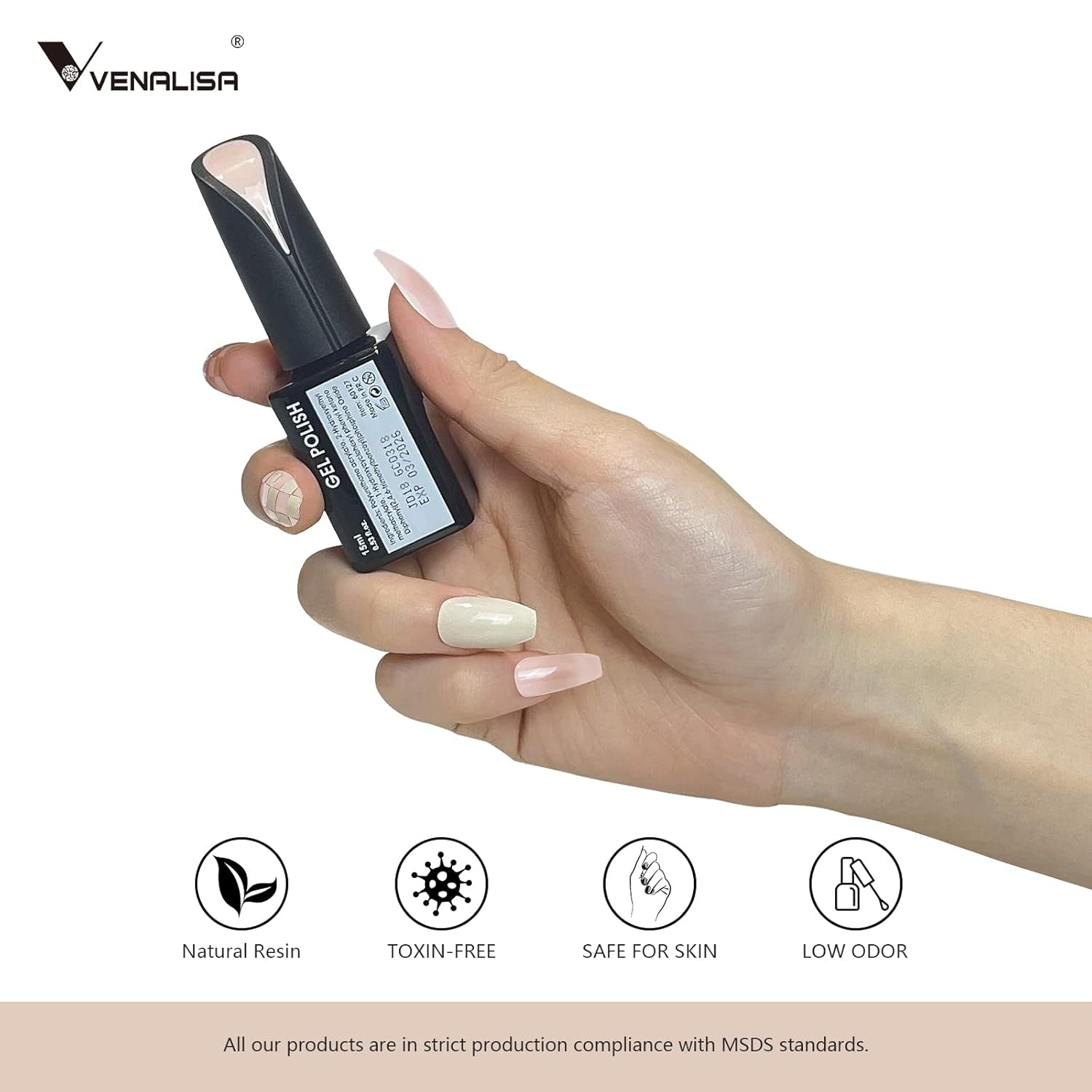 VENALISA Coral Orange UV Neglelak 15ml Gel Neglelak Til UV Neglelampe Transparent Coral Orange Gel Neglelak Modeller til DIY Negle Design