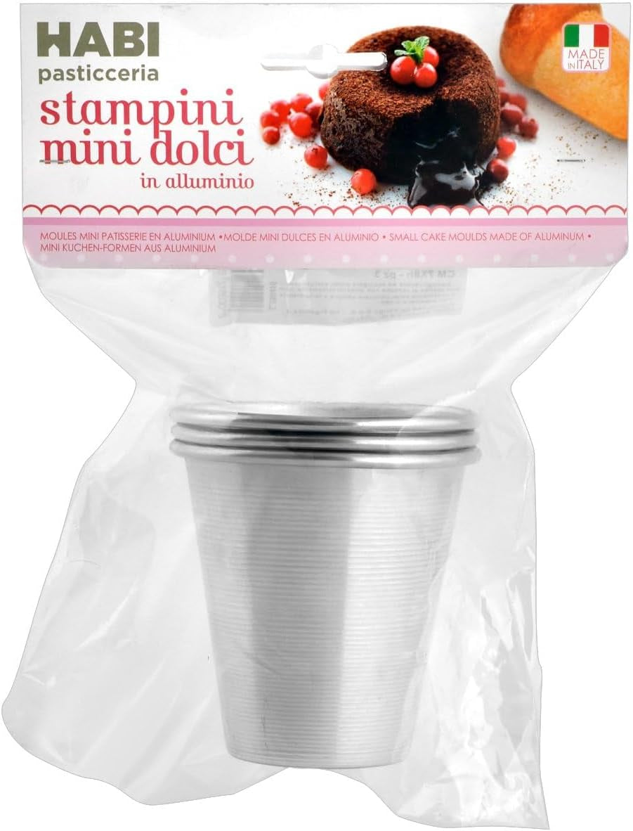 Pakke med 3 Baba Au Rhum Forme, 7 X 8 Cm, Aluminium, 3 stk. Bageforme og plader Naty Shop