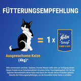 Felix suppestrimler, kattesuppe, blandet variant, pakke med 8 (8 x 6 poser á 48 g hver)