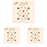 Chokolade - Mini hvide praliner | 90 g | Æske med 18 praliner i 6 lækre sortimenter | Gave af chokolade | Chokoladegave (pakke med 3)