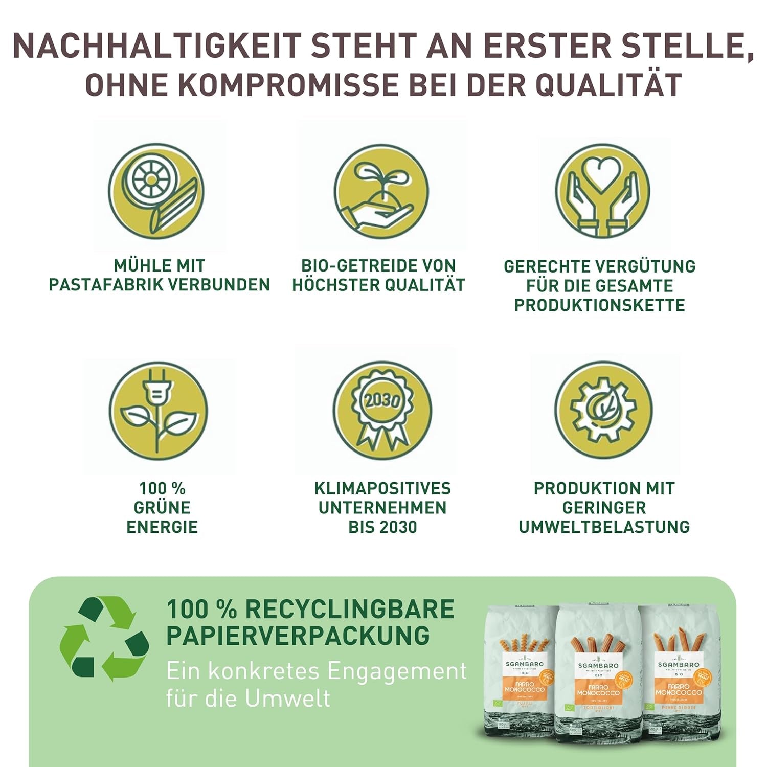 Økologisk Tortiglioni Pasta nr. 89 - 500g Fedtfattig hvedepasta – Lavt fedtindhold – Kilde til fibre og protein