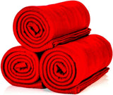 ALCLEAR 3 styks Oeko Tex fleece tæpper, farve: antracit, stor størrelse 130X160 Cm, over 200 G/M2, sofa tæppe sofa tæppe tæppe stue tæppe, picnic tæppe sofa tæppe Senge og tæpper Beuche den ALCLEAR-Store Rød 3 stk 3m1601