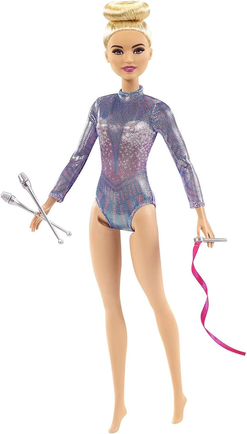 Barbie You Can Be Anything Series Blondt hår Rytmisk Gymnastik Tilbehør Dukke Inkluderet Gavelegetøj til børn Alder 3+ GTN65