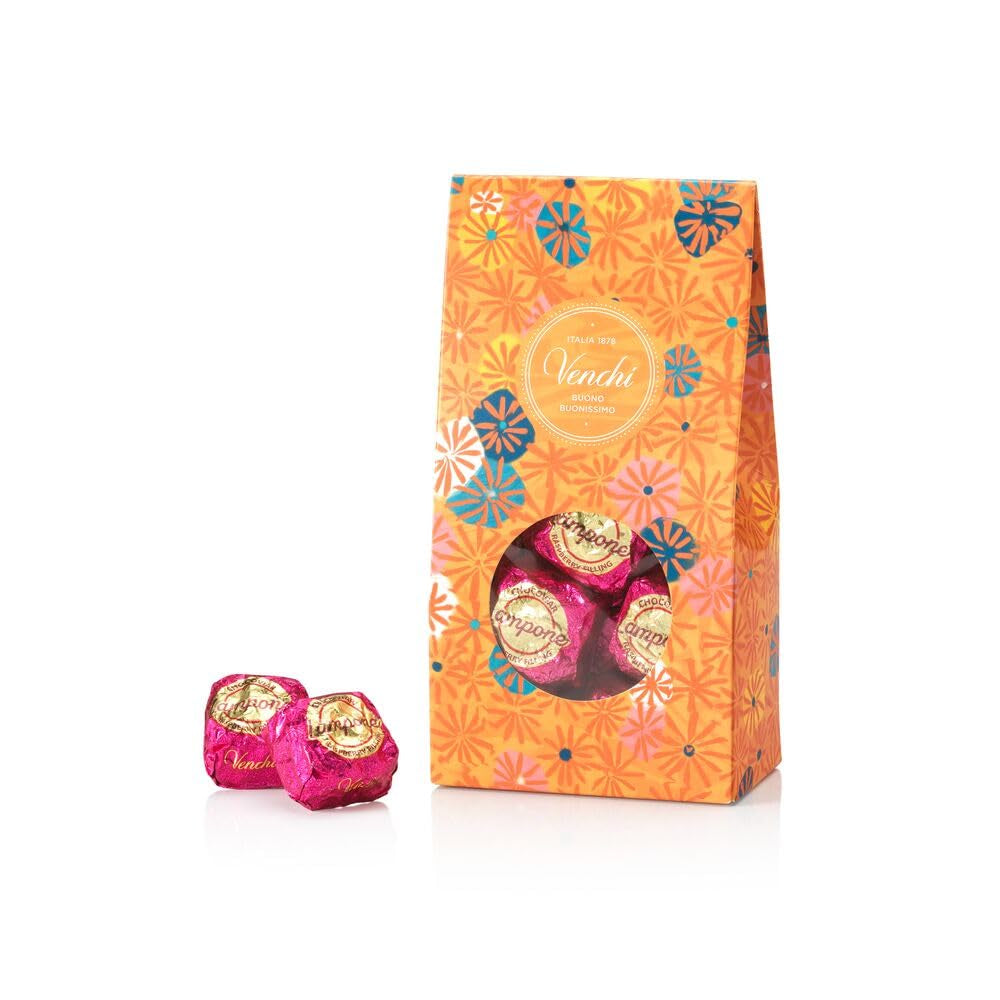 Venchi - Murrine Chocolate Raspberry Praline gaveæske, mørk chokolade, 288 g, glutenfri, ingen kunstige farver, ingen konserveringsmidler - perfekt gaveidé