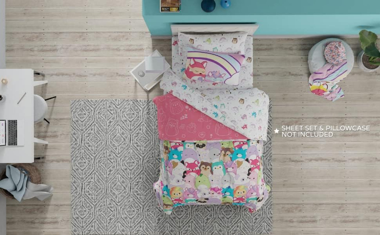 Franco Squishmallows sengetøj, blødt mikrofiber, til dobbeltsenge Dyner og dyner Naty Shop