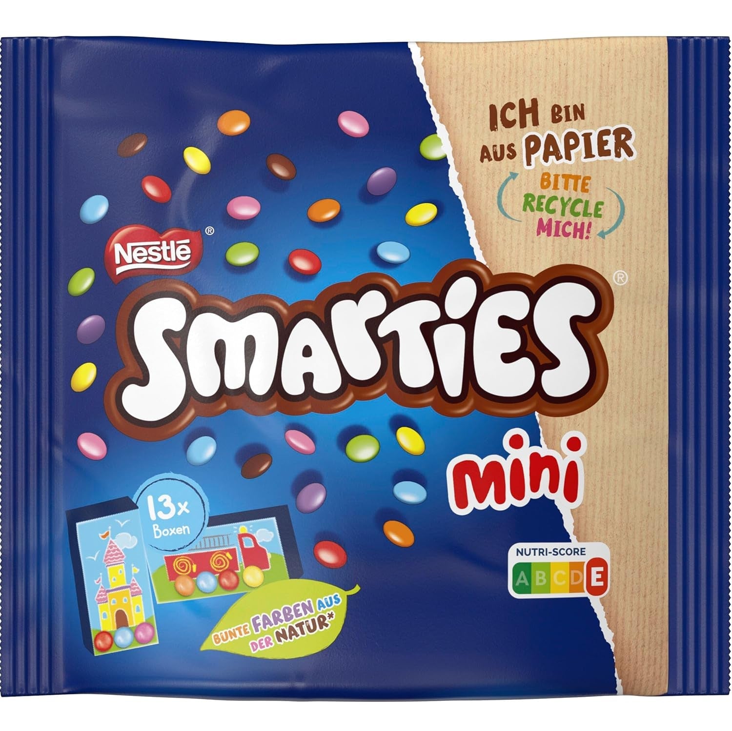 Nestlé SMARTIES Mini, små linser med mælkechokolade, individuelt pakket, pakke med 16 (16 x 187 g)