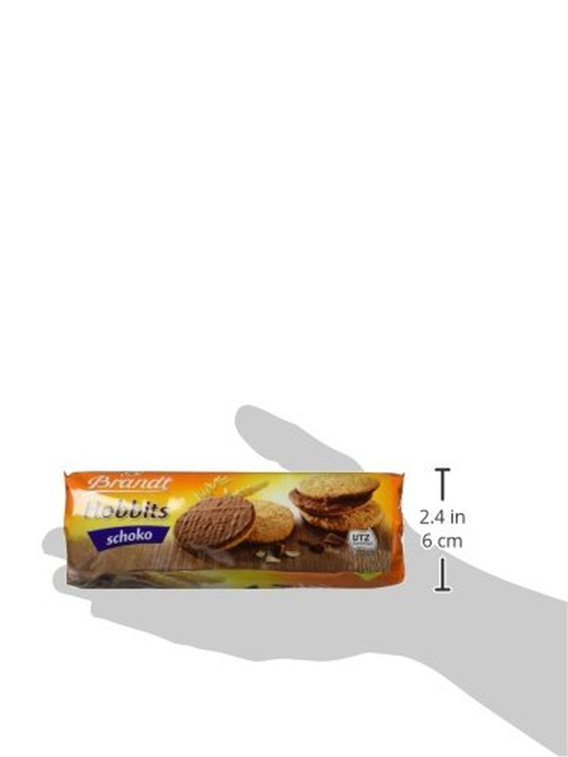 Brandt Hobbits Chokolade - Pakke med 18 - Opbevaringsæske - Fuldkornsfiberrig havregryn Halv fine chokoladekiks (18 x 265 g)