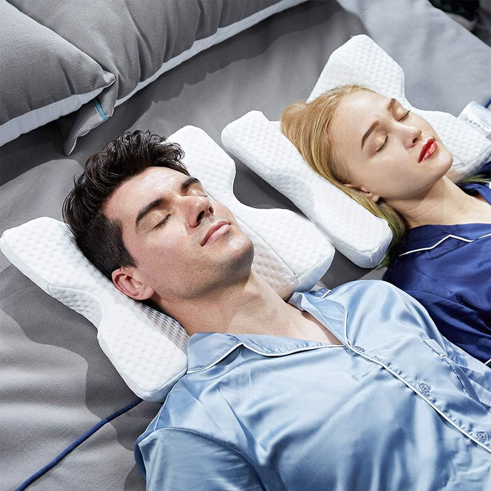 MINGZE Multifunktionel Memory Foam Pude Nakkepude Skum, Bue U-formet Nakkepude, Slow Rebound Sovepude Rebound Pressure Pude, Pude Is Silke til Hånd- og Nakkebeskyttelse Cervikal Ortopædiske Puder Naty Shop
