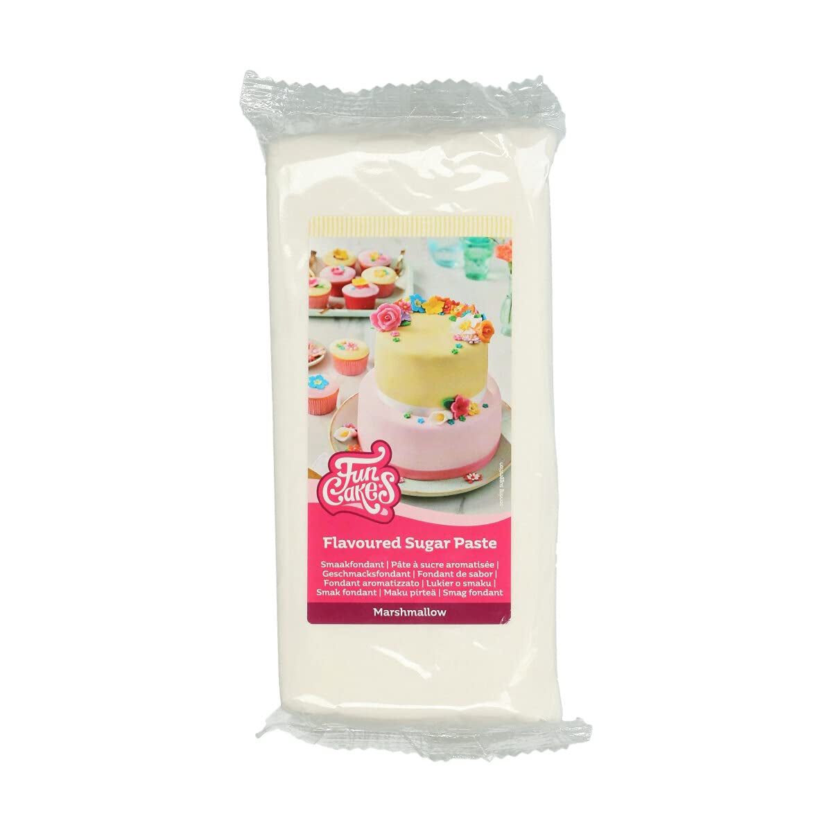 Marengs-flavored Funcakes Fondant: Nem at bruge, glat, fleksibel, blød og formbar, perfekt til at dekorere kager, kosher og glutenfri. 1 kg