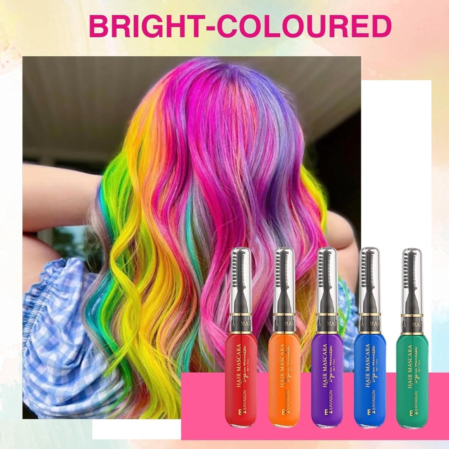 5 farver Børn Midlertidig Hårfarve Vaskbar Farve Mascara Hårkridt Salon Hårfarve Naty Shop