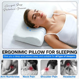 Ortopædisk Memory Foam Nakkestøttepude - Ergonomisk pude, Anti-snorkepude til side-, mave- og rygsover, pude, 60 cm x 40 cm x 12 cm cervikal ortopædiske puder Naty Shop