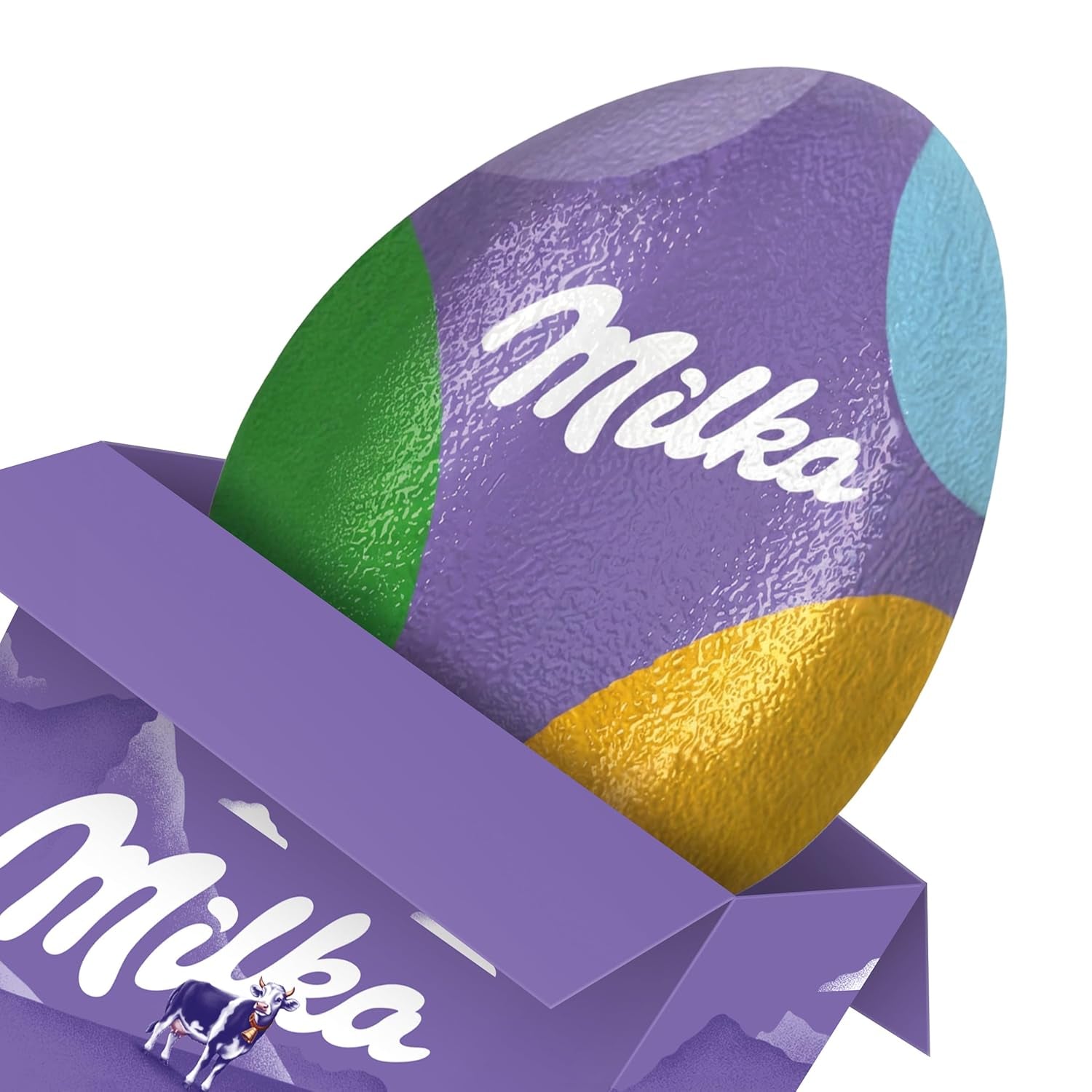 Milkshake Me Egg – chokoladeæg fyldt med minifarvede æg fra alpin mælkechokolade – 97g