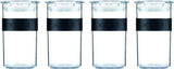 BODUM PRESSO opbevaringsglas, plastik, sorte, 4 x 0,25 l, 3 x 0,6 l, 3 x 1 l, 2 x 2 l Fødevarekasser Naty Shop Black 0,25 L