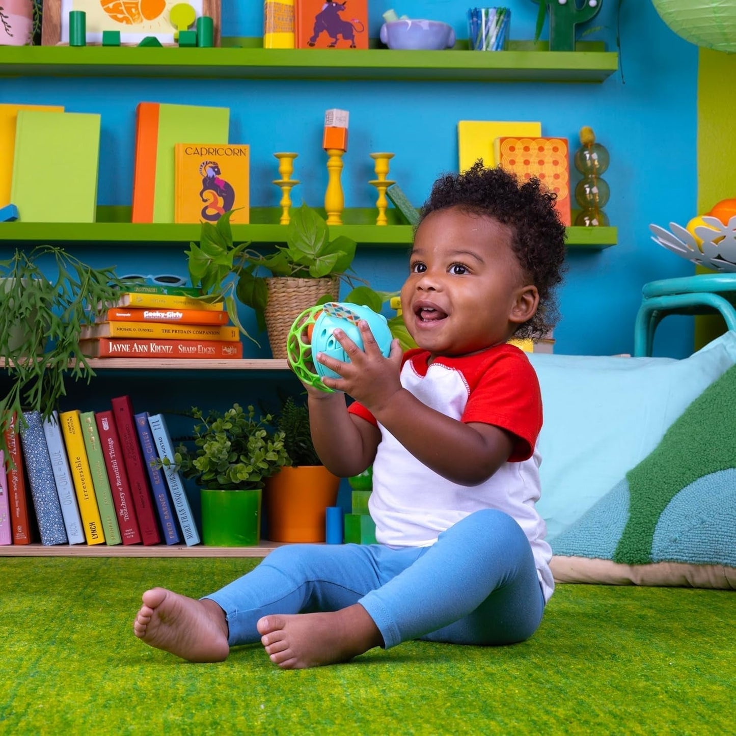 Bright Starts Giggle & Glow Bell Glow in the Dark Elefantlegetøj Oball Let at fange Nyfødt+ Unisex babylegetøj Naty Shop