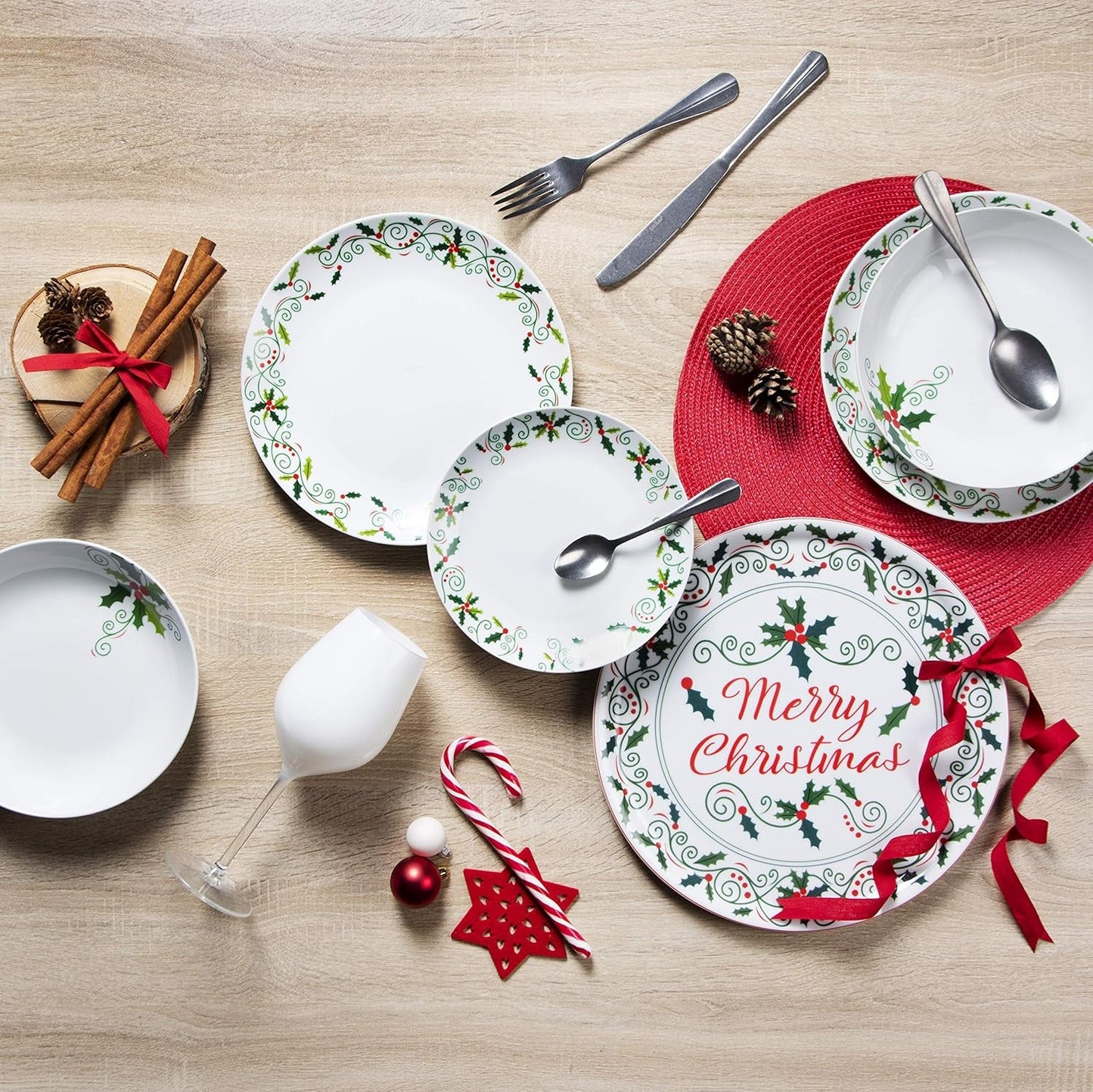 Excelsa SERV.TAV.18 PZ JULEHOLLY Weiß